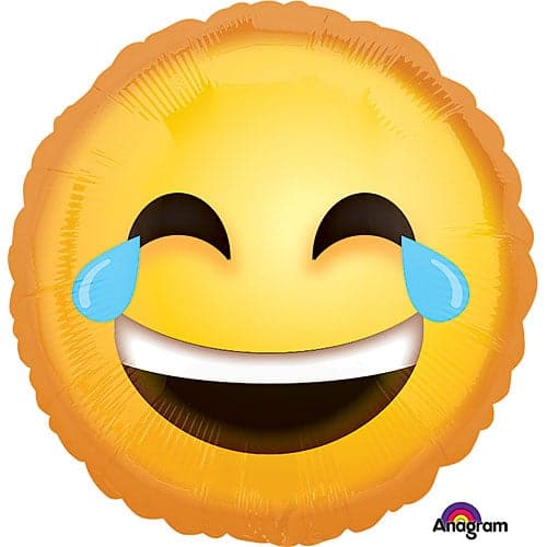 18 Inch Emoticon Smiley Laughing Emoji Foil Balloon