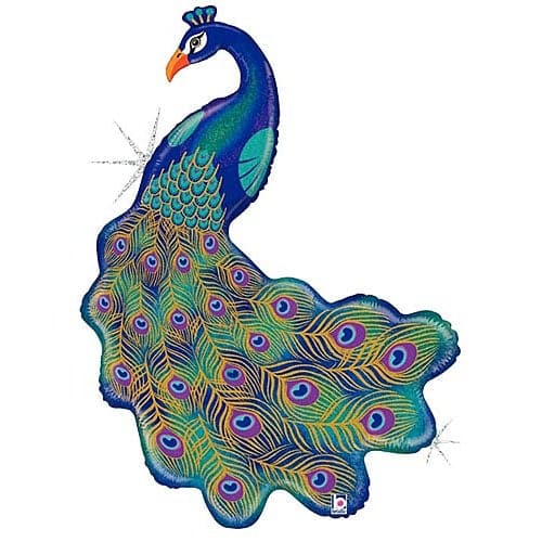 Glitter Peacock Shape 42"