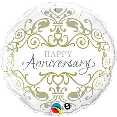 18 Inch Happy Anniversary Classic Foil Balloon