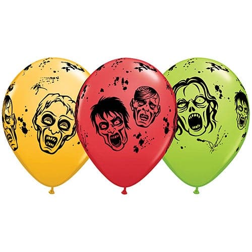 11" Zombies Printed Latex Balloons by Qualatex