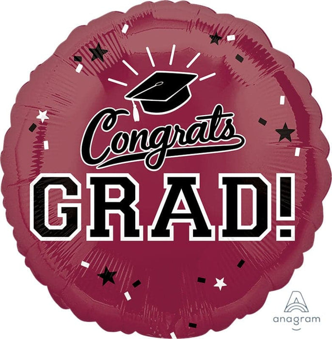 18 Inch Congrats Grad Berry Foil Balloon