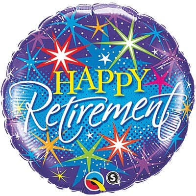 18 Inch Happy Retirement Colorful Foil Balloon