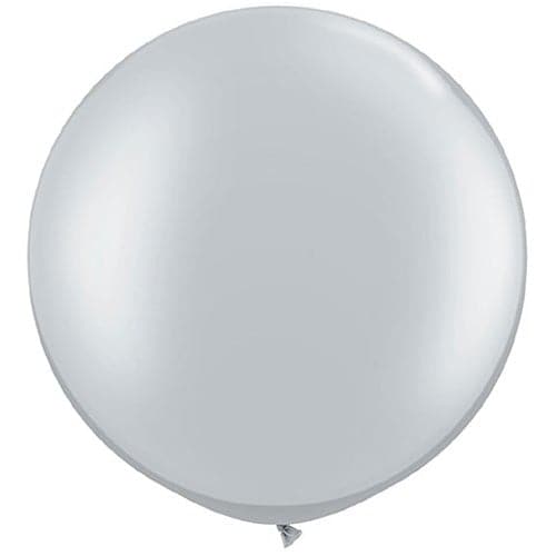 Silver Latex Balloons by Qualatex