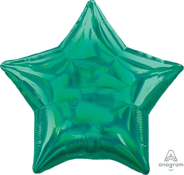 18 Inch Iridescent Green Star Foil Balloon