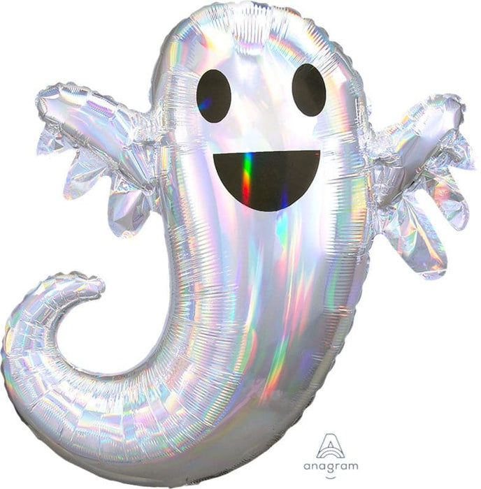 28 Inch Iridescent Ghost Foil Balloon