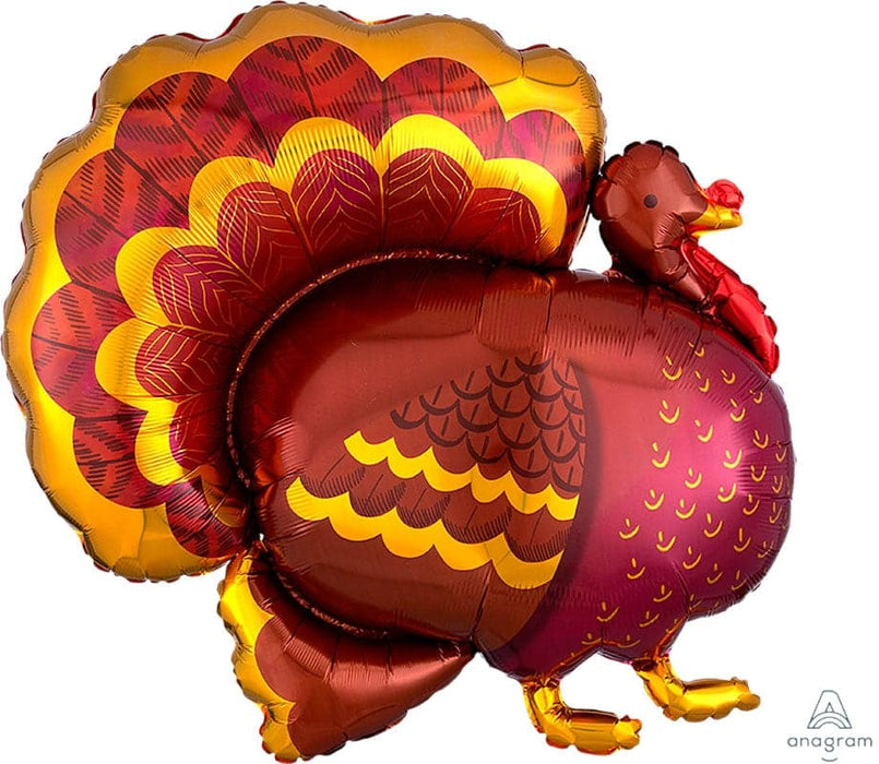 32 Inch Fancy Turkey Thanksgiving Foil Balloon