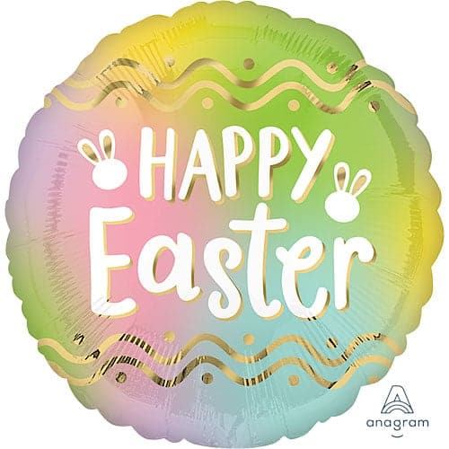 18 Inch Happy Easter Ombre Foil Balloon