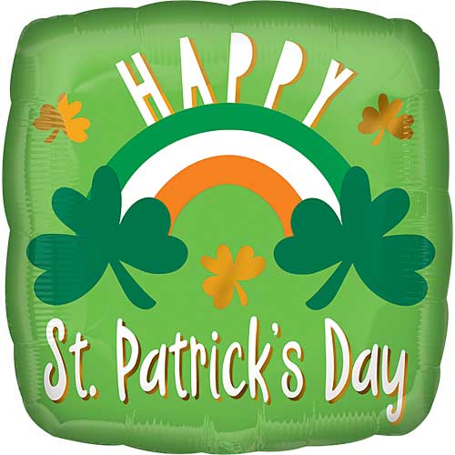 18 Inch St. Pat's Rainbow Foil Balloon