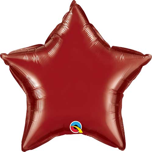 18 Inch Burgundy Star Foil Balloon