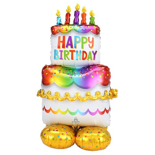 53 Inch Airloonz Birthday Cake Jumbo Foil Balloon