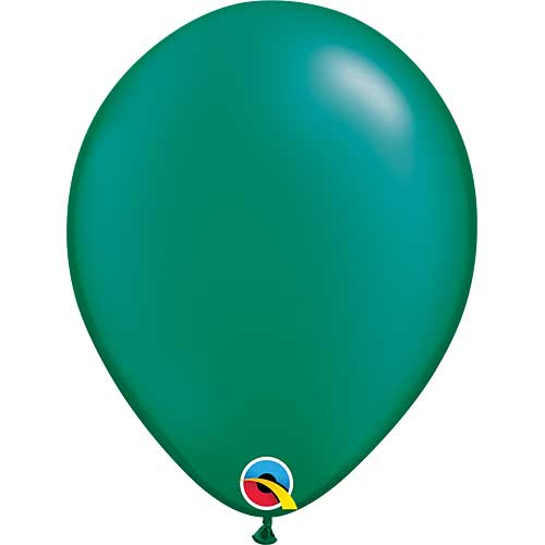 Pearl Emerald Green Latex Balloons by Qualatex