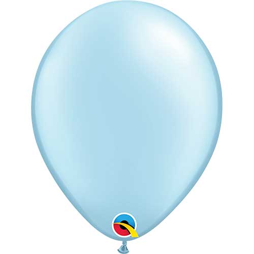 Pearl Light Blue Latex Balloons by Qualatex