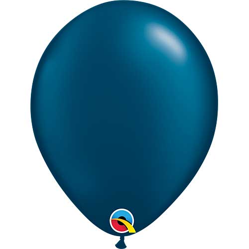 Pearl Midnight Blue Latex Balloons by Qualatex
