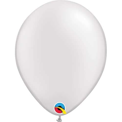 Pearl White Latex Balloons by Qualatex