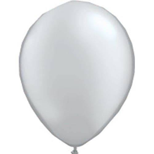 Silver Latex Balloons by Qualatex