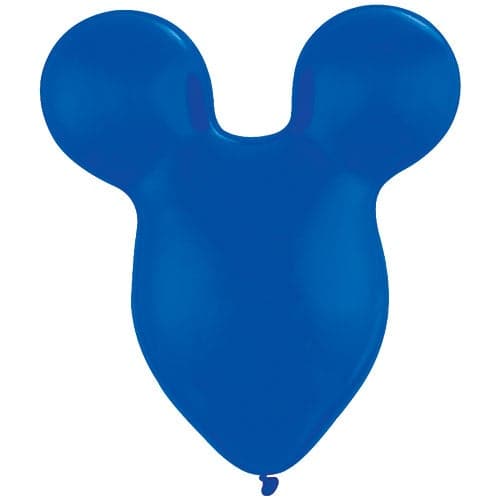 15" Sapphire Blue Mousehead Shaped Latex Balloons by Qualatex