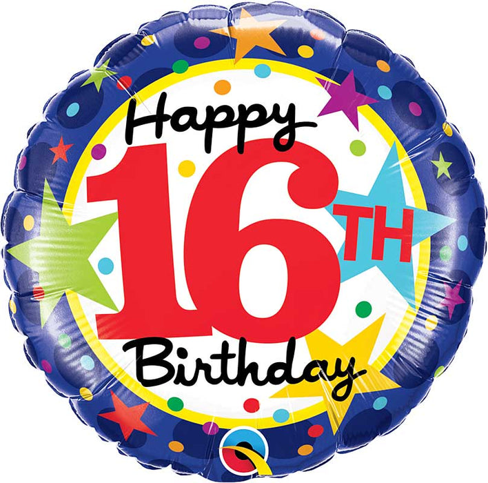 18 Inch 16th Birthday Foil Balloon