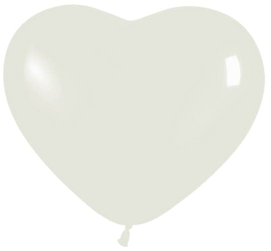 6" Crystal Clear Heart Shaped Latex Balloons by Betallatex