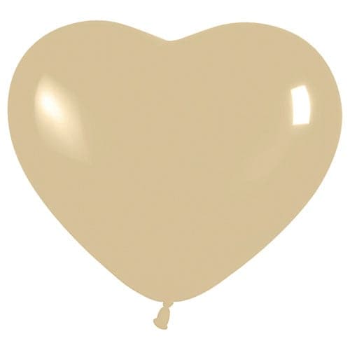 6" Toffee Heart Shaped Latex Balloons by Betallatex