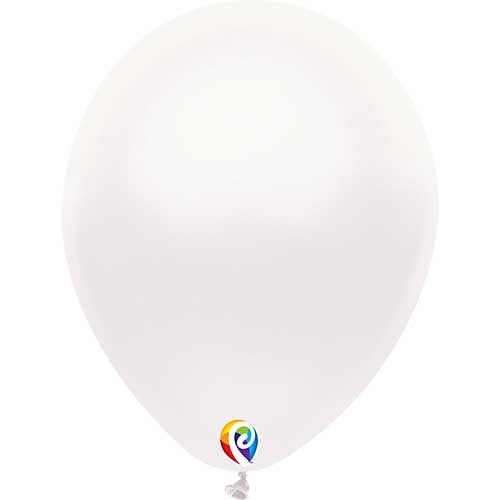 12" Funsational Pearl White Latex Balloons by Pioneer Balloon