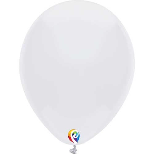 12" Funsational White Latex Balloons by Pioneer Balloon