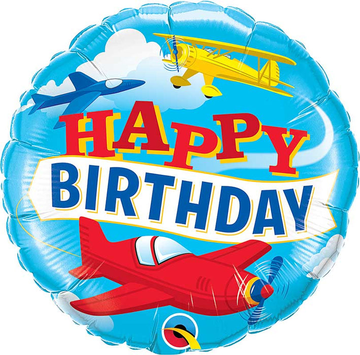 18 Inch Airplane Birthday Foil Balloon
