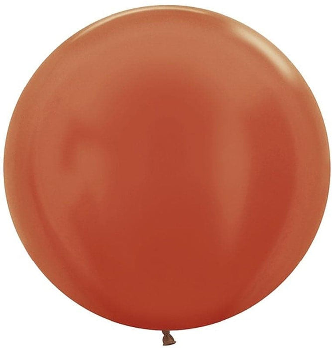 24" Metallic Copper Latex Balloons by Betallatex