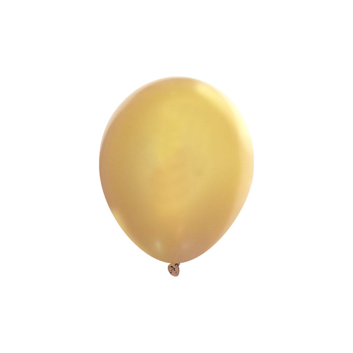 5 Inch Gold Balloons | Metallic Gold Latex Balloons | 144 pc bag