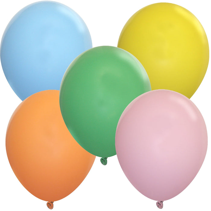 5 Inch Pastel Assortment Balloons | Pastel Color Latex Balloons | 144 pc bag
