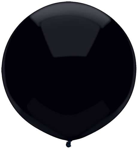 17" Pitch Black Latex Balloons by Balloon Supply of America