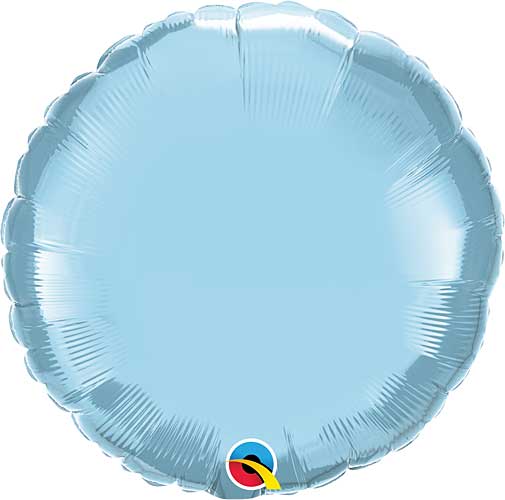 18 Inch Pearl Light Blue Round Foil Balloon