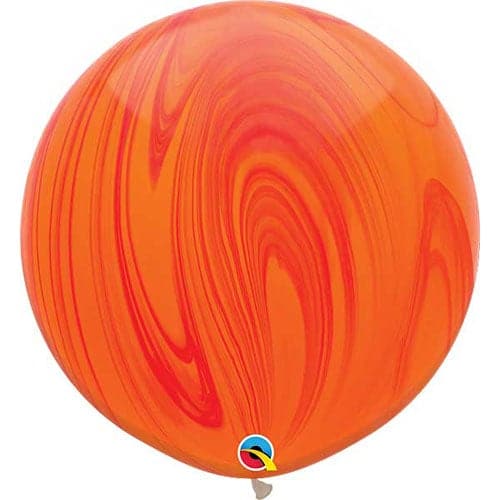 Red Rainbow Super Agate Latex Balloons by Qualatex