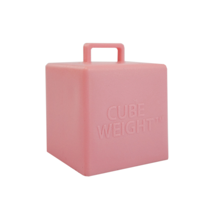 Bulk 65 gram Cube Weight™ Balloon Weights | Baby Pink | 10 pc x 20 bags (200 pcs)
