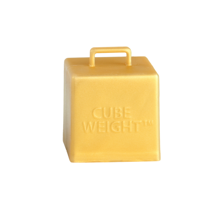 Bulk 65 gram Cube Weight™ Balloon Weights | Metallic Gold | 10 pc x 20 bags (200 pcs)