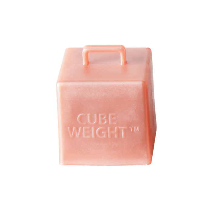 Bulk 65 gram Cube Weight™ Balloon Weights | Metallic Rose Gold | 10 pc x 20 bags (200 pcs)