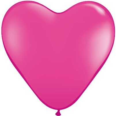 11" Wild Berry Heart Shaped Latex Balloons by Qualatex