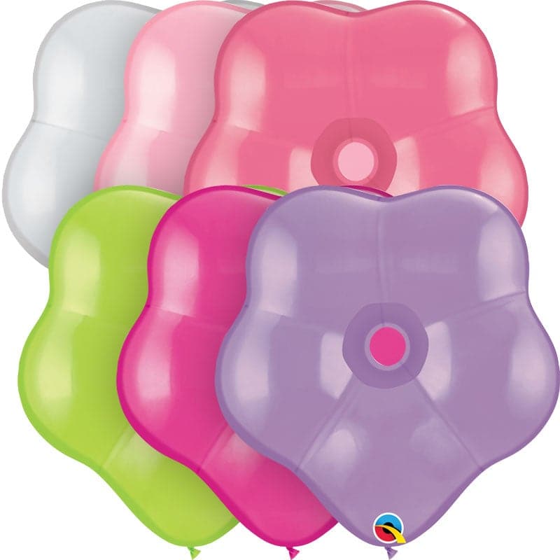 16 Geo Blossom Pastel Assortment Latex Balloons by Qualatex