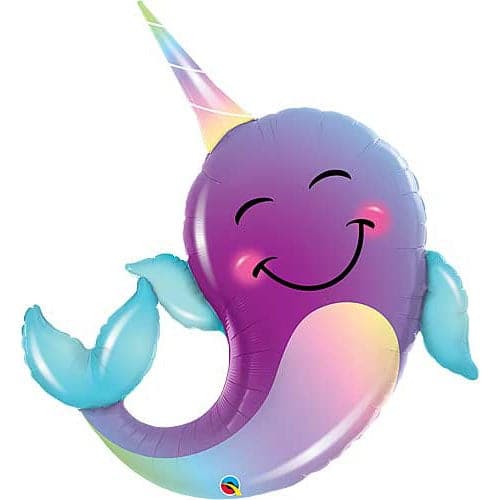 40 Inch Narwhal Party Shape Jumbo Foil Balloon