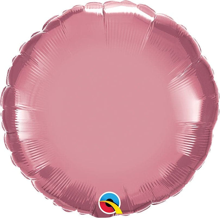 18 Inch Chrome Mauve Round Foil Balloon