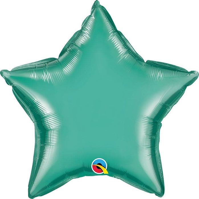 18 Inch Chrome Green Star Foil Balloon