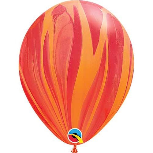Red Rainbow Super Agate Latex Balloons by Qualatex