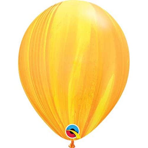 Yellow Rainbow Super Agate Latex Balloons by Qualatex