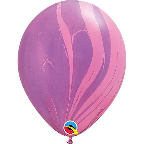Pink Rainbow Super Agate Latex Balloons by Qualatex