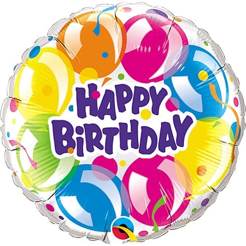 9 Inch Air Fill Birthday Sparkling Balloons Foil Balloon
