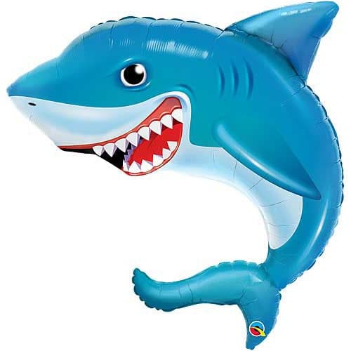 36 Inch Smilin' Shark Shape Jumbo Foil Balloon