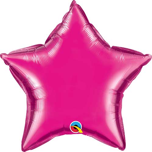 Magenta Star Foil Balloon