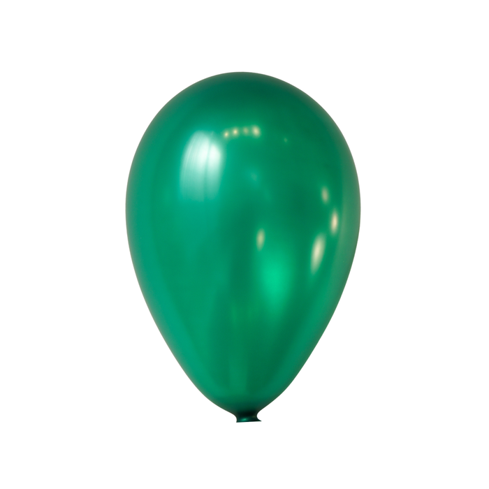 9" Metallic Green Latex Balloons by Gayla