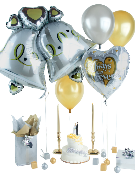 65 gram Cube Weight™ Balloon Weight | Metallic Silver | 10 pc