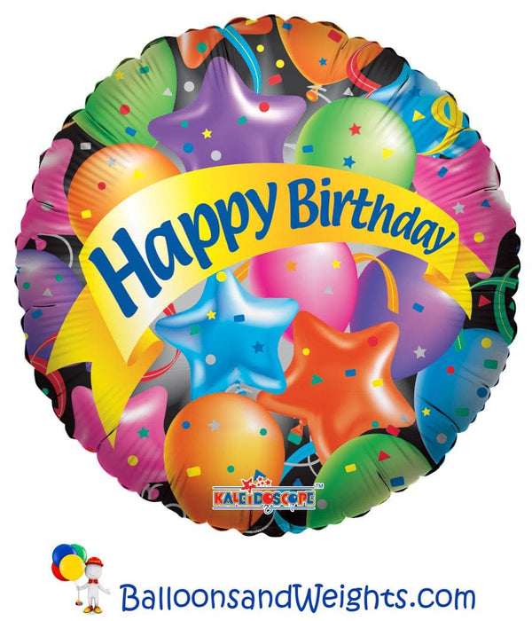 18 Inch Festive Balloons Happy Birthday Foil Balloon | 100 pcs
