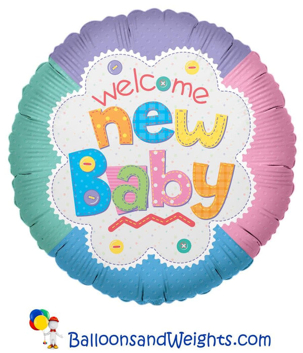 18 Inch Welcome Baby Quilt Foil Balloon | 100 pcs